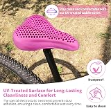DAWAY S7 Gel Padded Bike Seat Cover Pink 11x7 Shock-Absorbing view 4