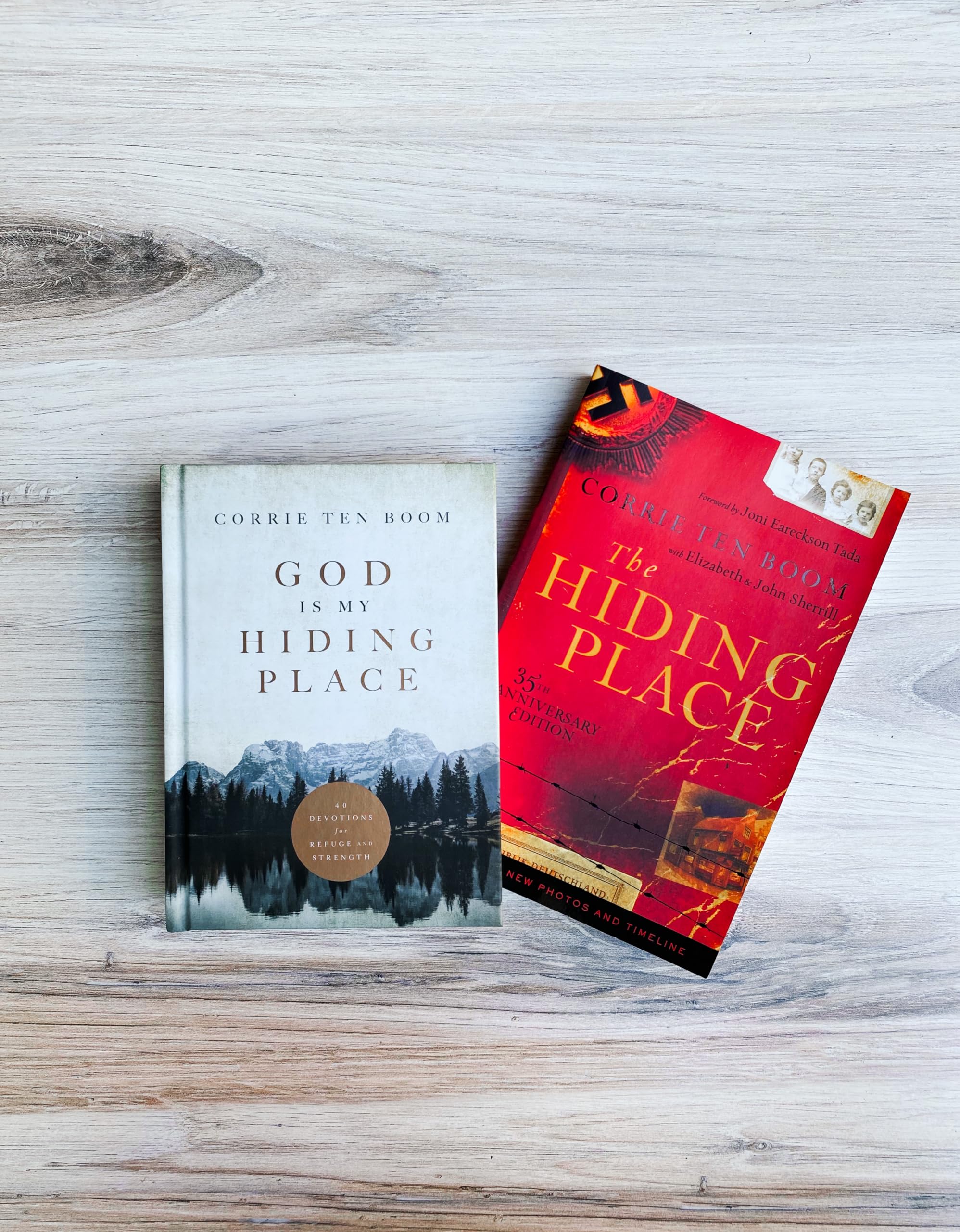 God Is My Hiding Place: 40 Devotions for Refuge and Strength (Daily Devotional with Bible Verses & Prayers from the Renowned Dutch Watchmaker Who Sheltered Jews During WWII)