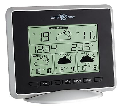 TFA Dostmann Triton 300 satellitengestützte Funk-Wetterstation, mit Wetterdirekt Technologi, Profi-Wetterprognose, lokale Auß