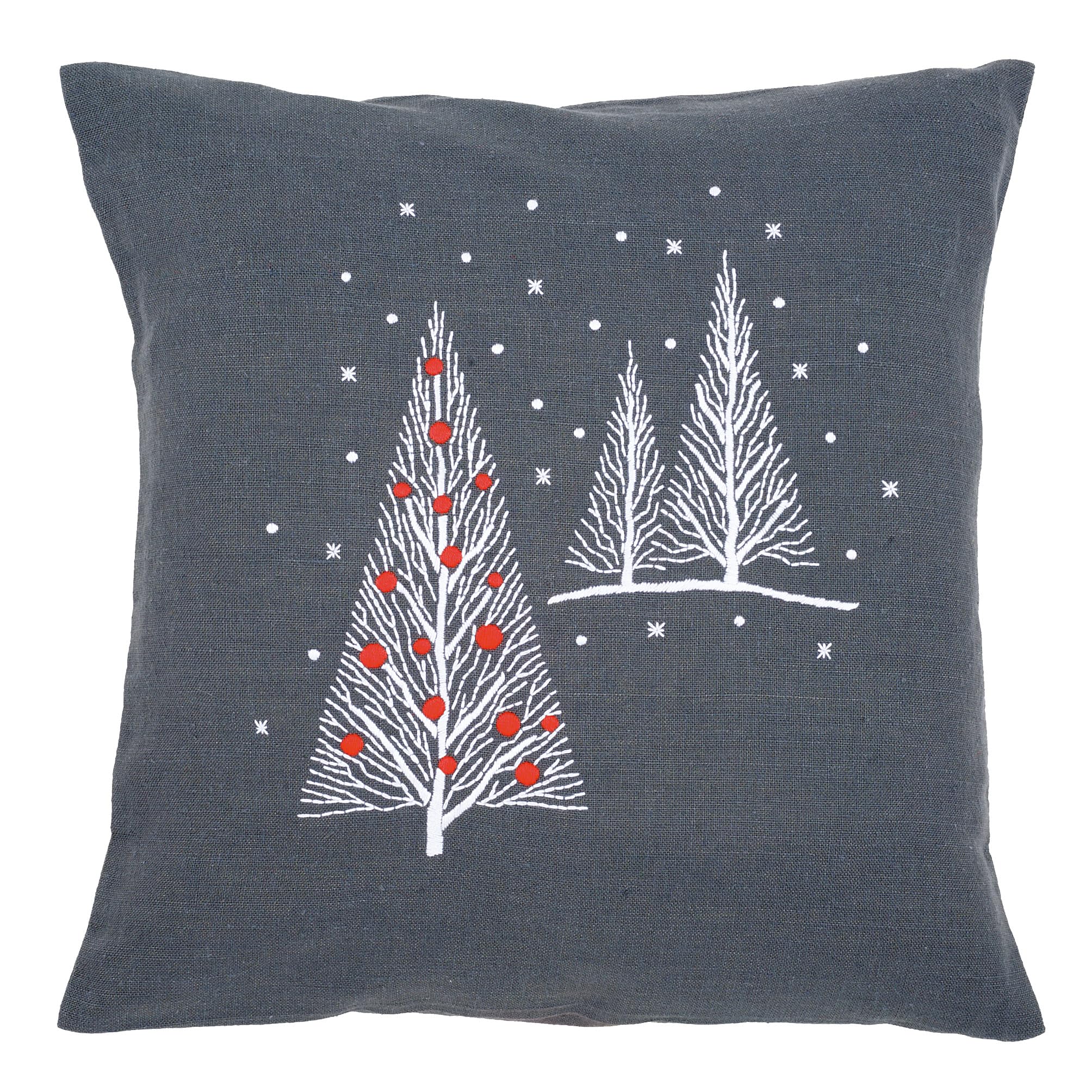 Vervaco Embroidery Cushion kit Christmas Trees, Cotton Blend, Assorted, 36 x 14 x 14 cm