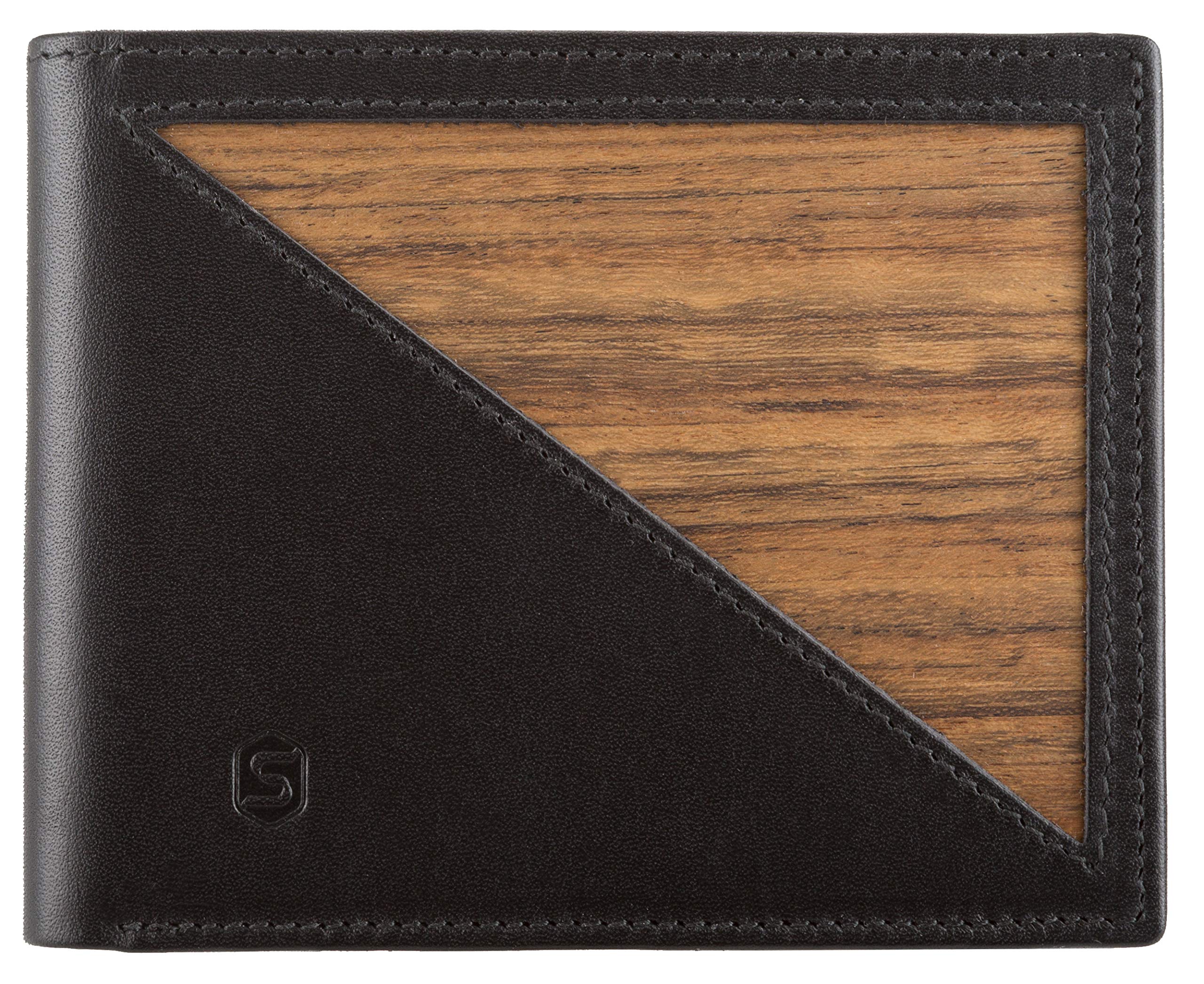 Wallet "PABLO" | Made Of Amazaque And Leather | Men Portemonnaie Black | By Sebastian Sturm
