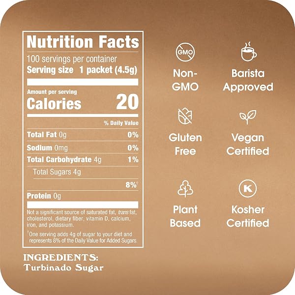 SUGAR IN THE RAW TURBINADO CANE SUGAR CUBES, 17.6 OZ. BOX, PURE, ALL-NATURAL TURBINADO SUGAR, NON-GMO PROJECT CERTIFIED, KOSHER, VEGAN AND GLUTEN FREE