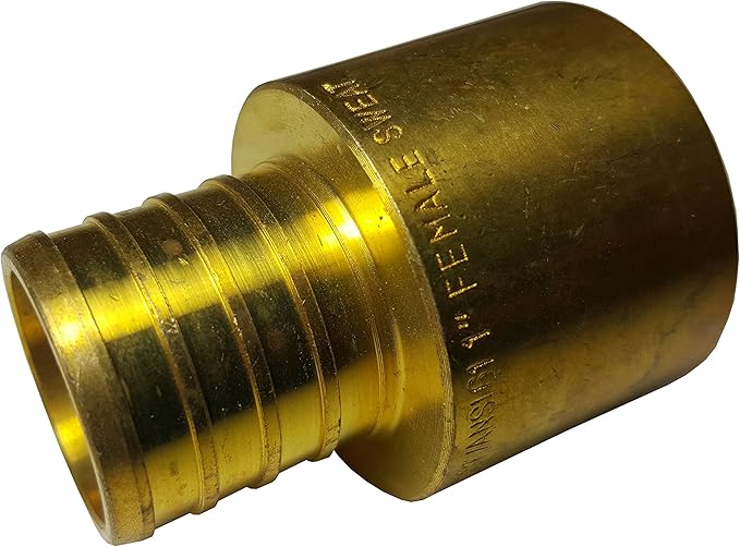 5 PIECES XFITTING 1" PEX X 1" FEMALE SWEAT ADAPTERS BRASS CRIMP