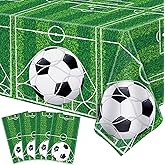 FVEOCR 4 Pack Soccer Party Tablecloths Soccer Sports Theme Table Covers Sports Table Cloth Soccer Tablecloth for Rectangle Tables Football Theme Birthday Party Supplies 51X86IN