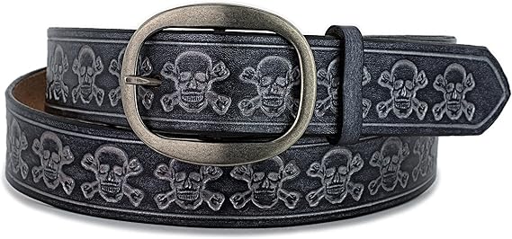 womens skull belts