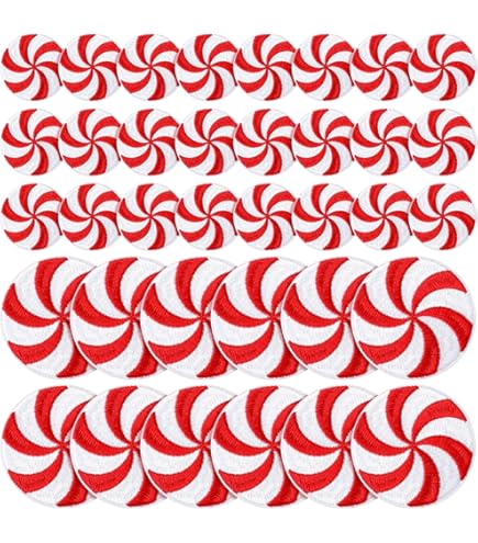 ONCEX 3-Pack Pink Christmas Bow Patches - Small Embroidered Iron-On Appliques For Clothing & Accessories