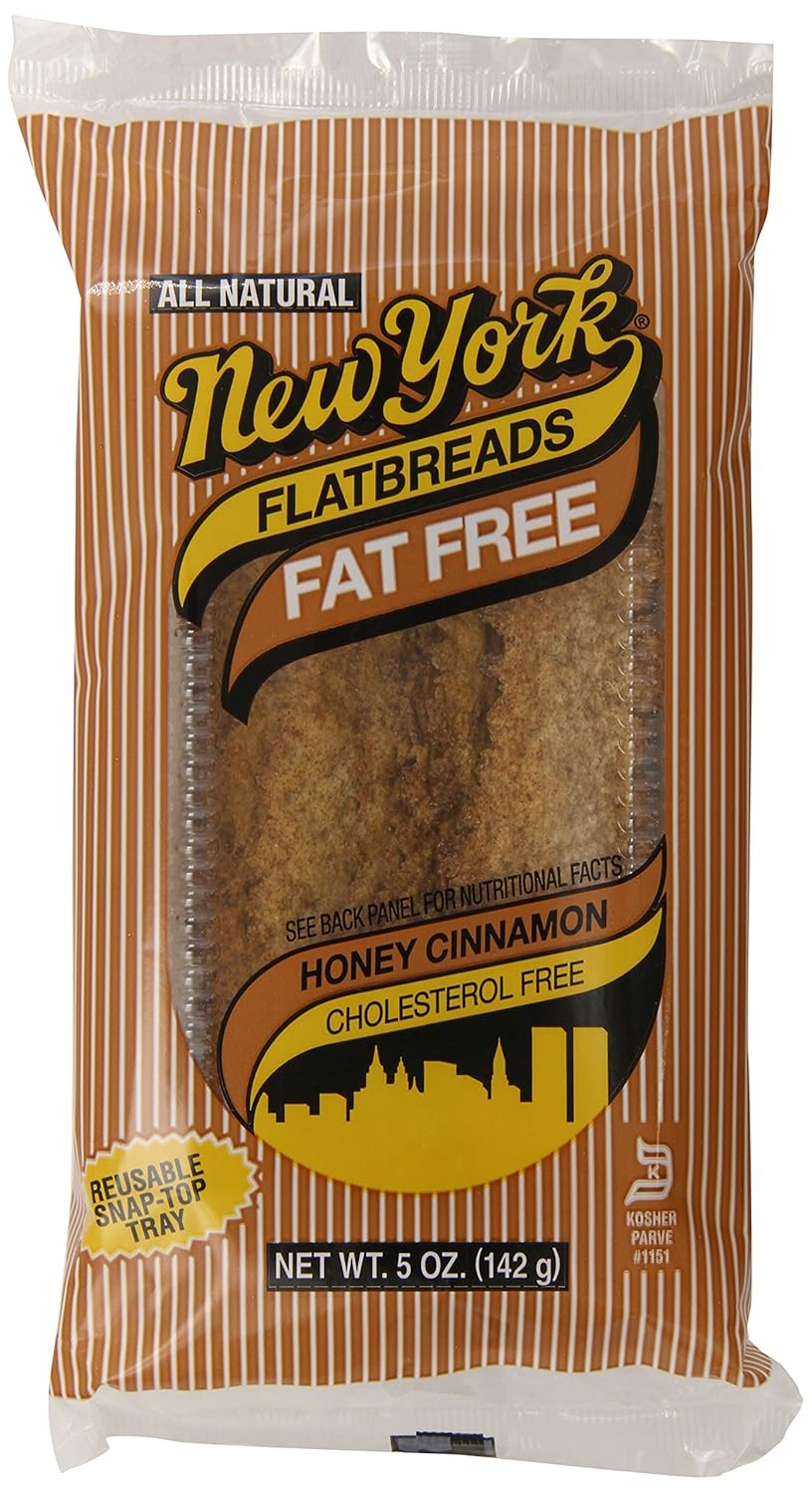 New York Flatbreads, Fat Free Honey Cinnamon, 5 Ounce (Pack