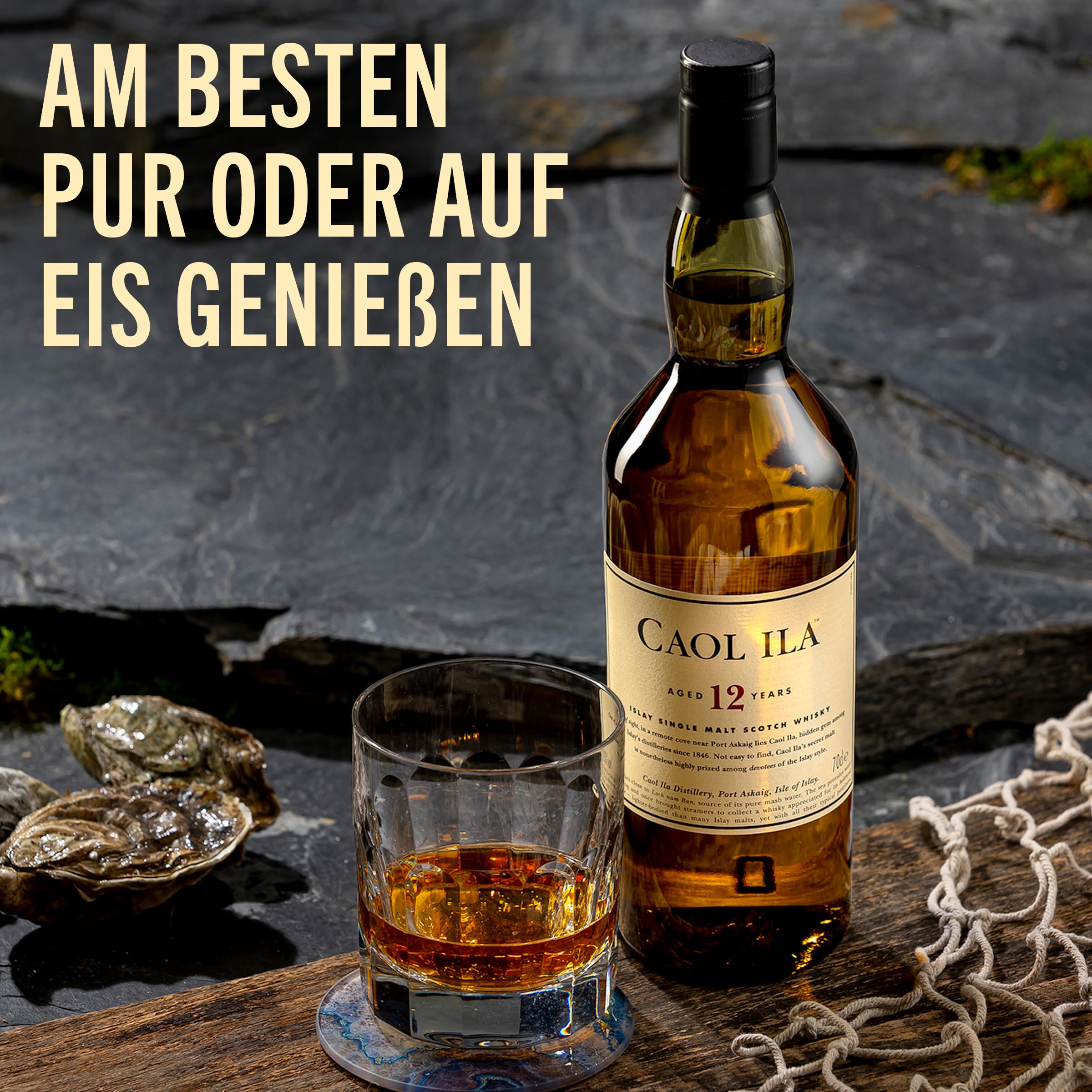Caol Ila 12 Jahre | Islay Single Malt Scotch Whisky | mit Geschenkverpackung | Ausgezeichneter, aromatischer Single Malt | handgefertigt von den schottischen Inseln | 43% vol | 700ml Einzelflasche | 7