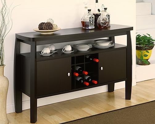ioHOMES Clyton 2-Door Storage Cabinet Buffet, Dark Espresso