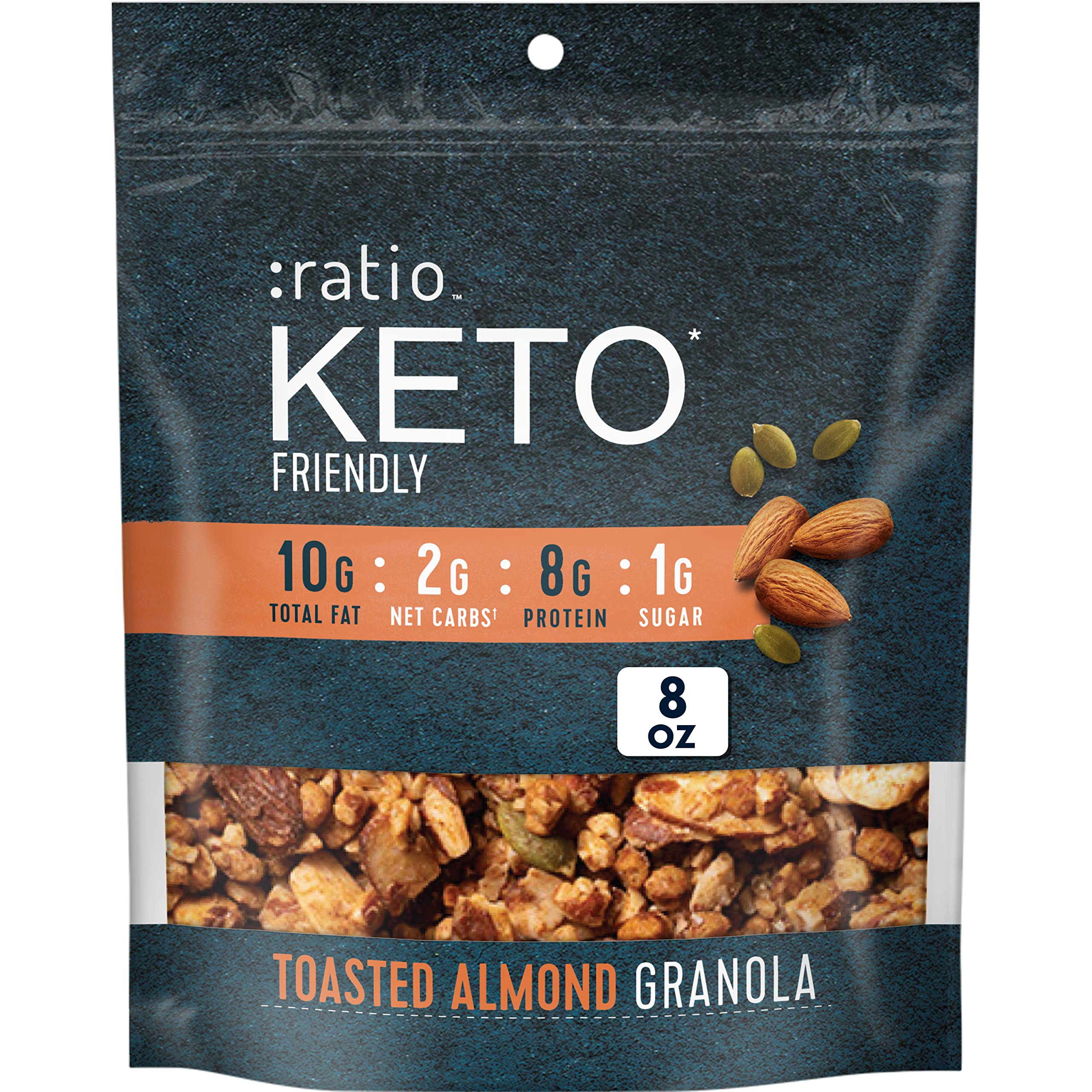 Photo 1 of :ratio Keto Friendly Toasted Almond Granola, 8 oz (Pack of 5)