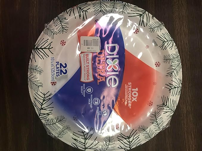 Dixie Ultra Holiday Plates 10" (22 Count) Kitchen & Dining