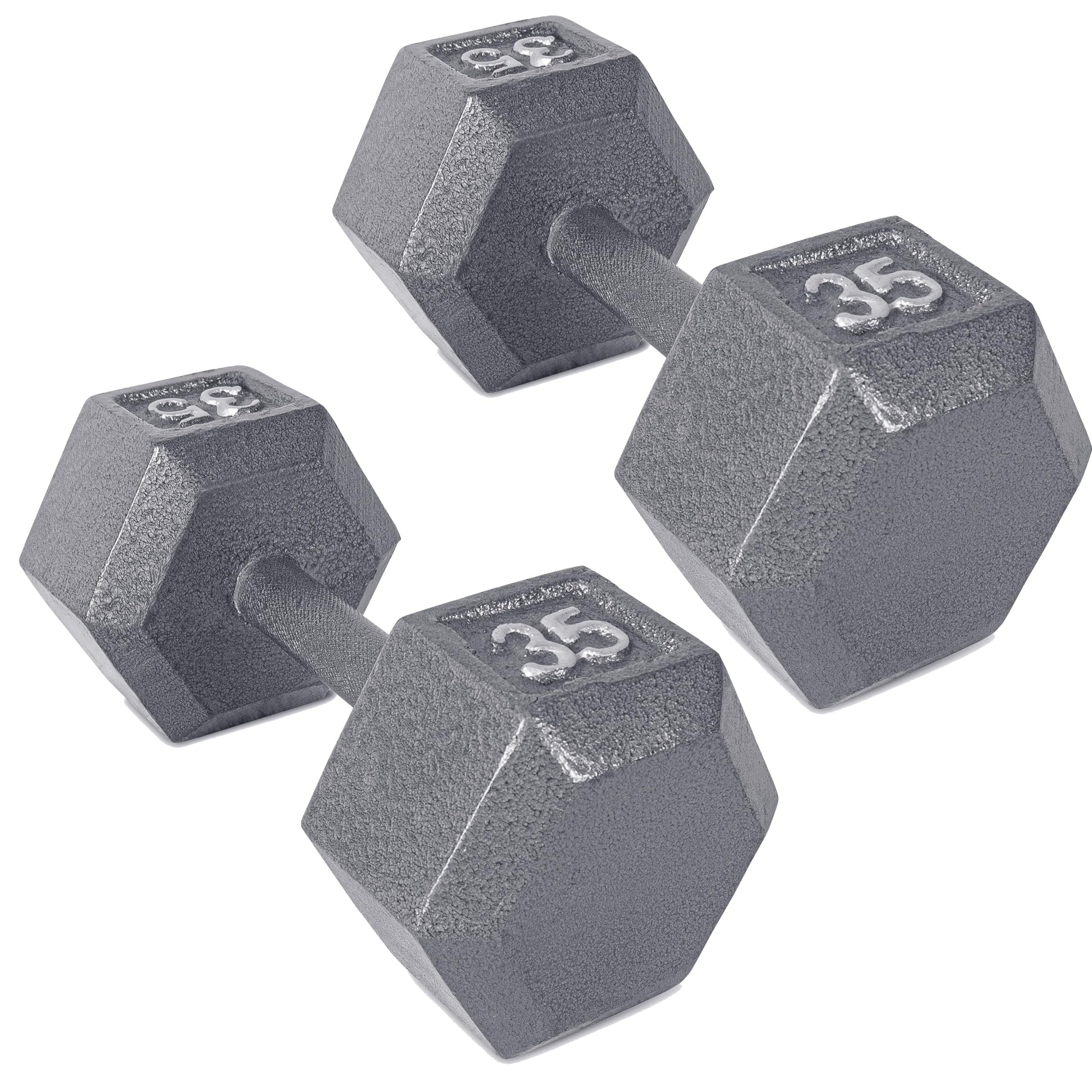 Photo 1 of ** ONLY ONE**
CAP Barbell 35 LB Cast Iron Hex Dumbbell Hand Weight| Grey