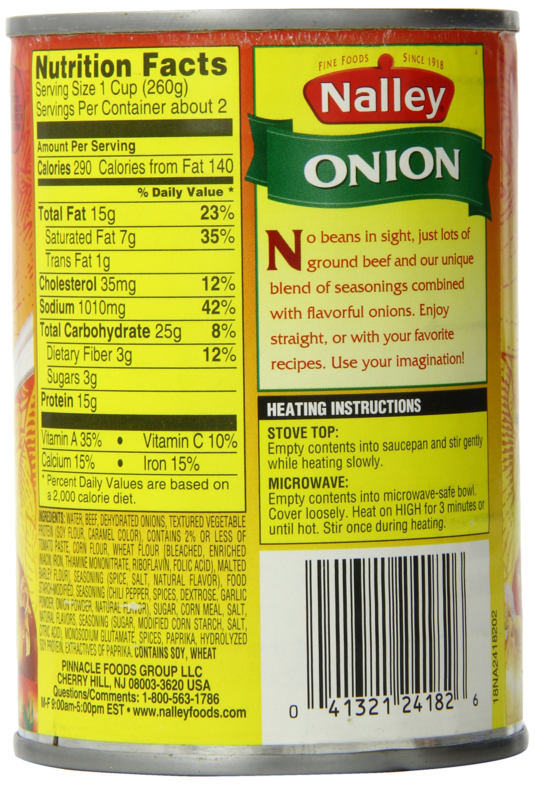 Nalley Chili Con Carne, Onion Without Beans, 14 Ounce (Pack Of 12) on