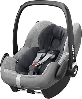 Maxi-Cosi Sommerbezug, passend für Maxi-Cosi Pebble Plus / Rock Babyschale, Schonbezug für den Autositz für die warmen Sommertage, fresh grau