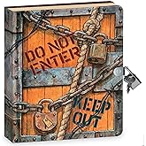 Peaceable Kingdom Keep Out 6.25" Lock and Key, Lined Page Diary for Kids