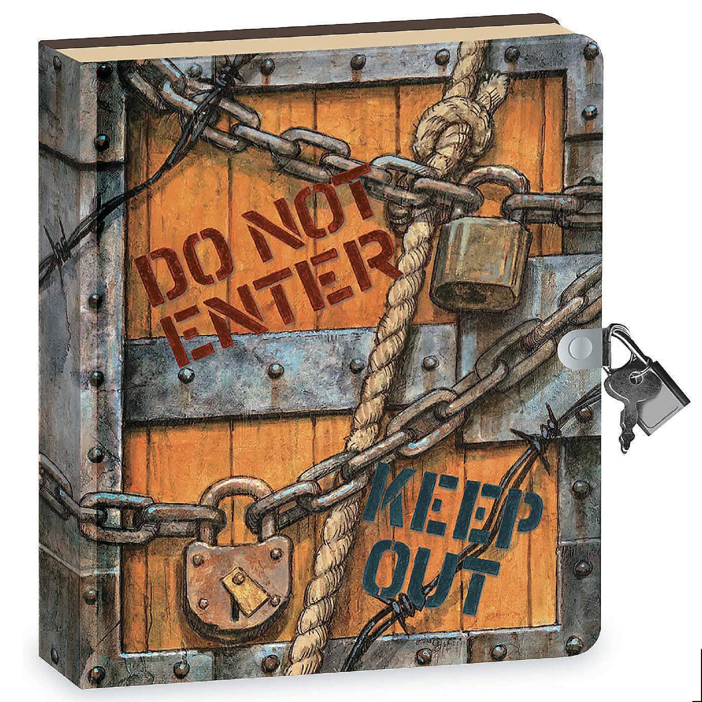 Peaceable Kingdom Lock & Key Diary - Keep Out