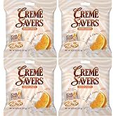 Cream Savers Orange &amp; Cream, 6.25 Ounce Bag (Pack of 4), Individually Wrapped Hard Candy, Orange Candy, The Hampton Candy Company