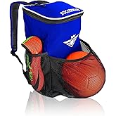 Soccer Backpack with Ball Holder Compartment - for Boys & Girls | Bag Fits All Soccer Equipment & Gym Gear (Black)