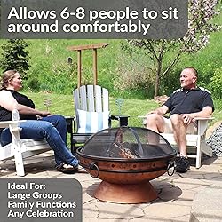 Sunnydaze 30-Inch Large Outdoor Fire Pit - Wood