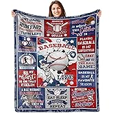 Wyhcxl Baseball Gifts, Baseball Gifts for Boys 8-12, Baseballs Blanket, Baseballs Coach Gifts Themed Gift Throw Blanket for Couch Sofa 60"X 50"
