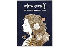 RYVE Adult Coloring Book for Women - Affirmations Coloring Books for Adults Relaxation - Mindfulness Coloring Book for Adults, Stress Relief Coloring Book, Self Love Gifts, Coloring Book Adult