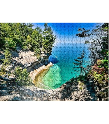 MyPuzzle 1000 Piece Jigsaw - Cloud Lake Porcupine Mountains Michigan Scene