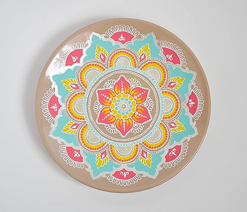 Hand painted mandala style decorative plate