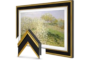 FRAME MY TV Antique Gold & Black 55" Premiere Deco TV Frame - Compatible ONLY with Samsung The Frame TVs (Fits 2021-2025, LS03A, LS03B, LS03C, LS03D, LS03FA)