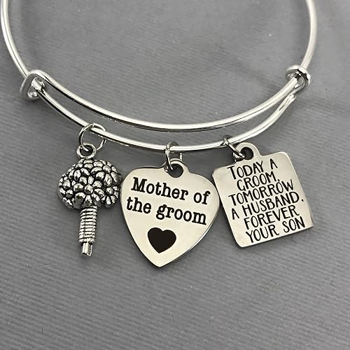 mother of the bride charm bracelet