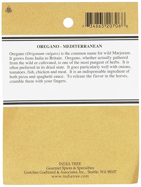 INDIA TREE OREGANO MEDITERRANEAN, 0.5-OUNCE (PACK OF 6)