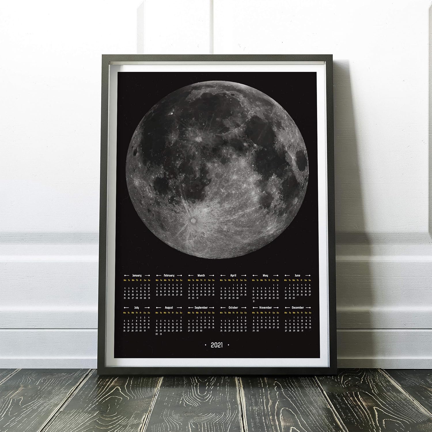 Amazon Com 2021 Wall Calendar Poster With Full Moon Unframed 16x20 Yearly Calendar 2020 For Home Decoration Handmade