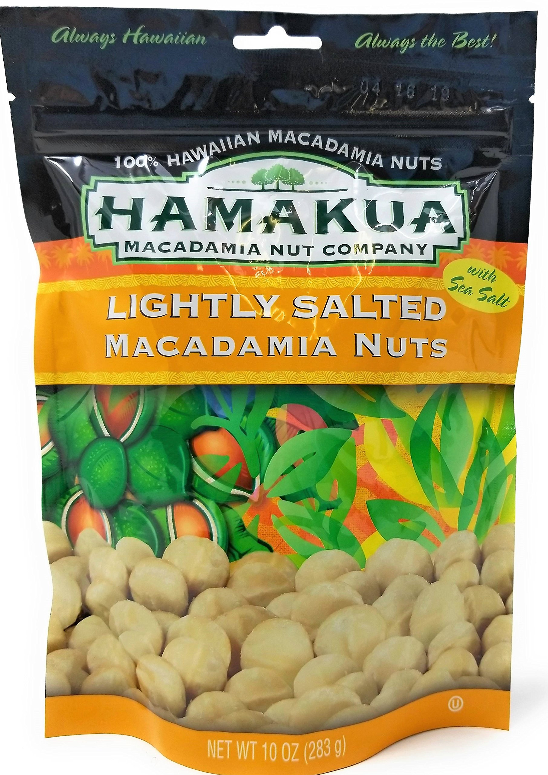 Hamakua Macadamia Nuts Lightly Salted in ReSealable Pouch (10 Ounces, 283 Grams) by Hamakua Macadamia Nut Company