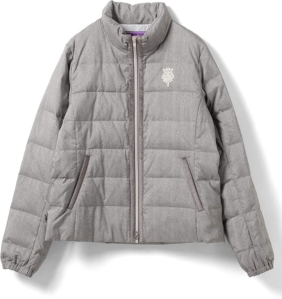 Amazon ビームスゴルフ Purple Label ブルゾン ヘリンボーン柄 ダウン ジャケット レディース グレー M コート ジャケット 通販