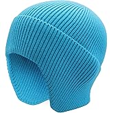 ZLYC Men's Winter Beanie Hat with Earflap Fashion Outdoor Warm Knit Daily Skull Cap