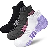 WISVOOO Ankle Socks Women Anti-blister Breathable Running Athletic Cushioned Socks 3/6 Pairs