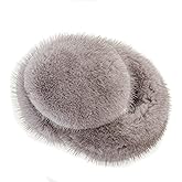 surell Real Mink Women’s Earmuff Fur Halo Band - Real Fur Ear Warmer - Thick Plush Outdoor Headwear for Cold Weather