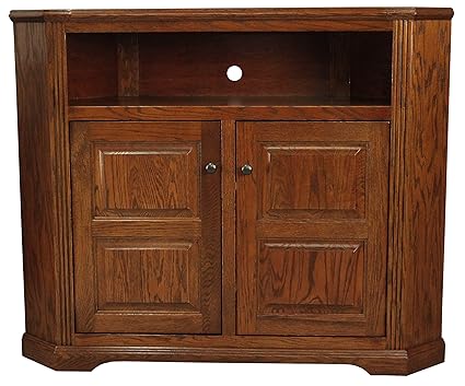 Amazon Com American Heartland Oak Tall Curve Corner Tv Stand In