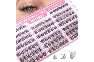 Natural Lash Clusters 8-12MM Short Eyelash Clusters Wispy Lashes Clusters with Clear Band C-Curly Cluster Eyelash Extensions 