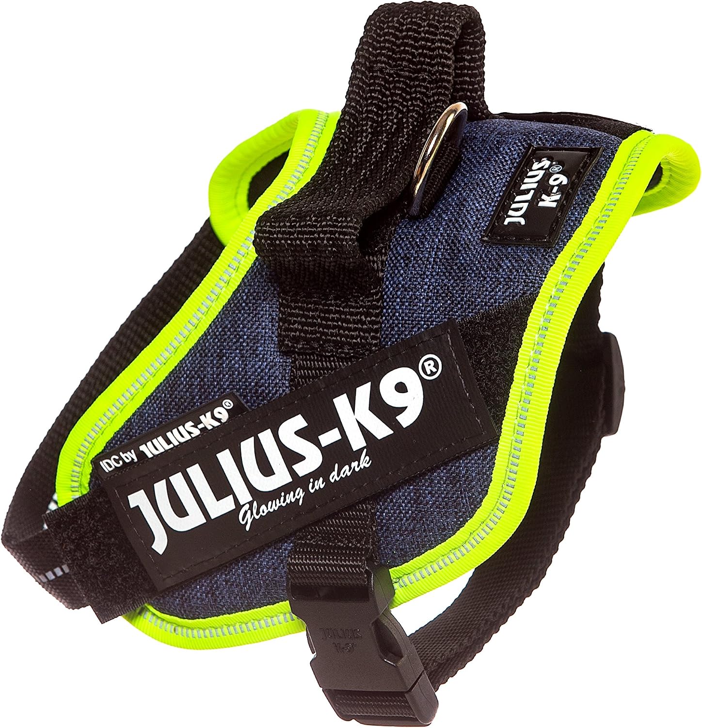 Julius-K9, 16IDC-FARNE-MM, IDC Powerharness, dog harness, Size: Mini-Mini, Jeans with neon edge, XS/Mini-Mini - Image 4