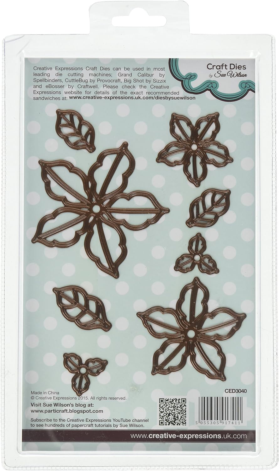 Sue Wilson Festive Collection Classic Poinsettia Open Petals, Metal, Largest Die 8.0 x 8.0 cm - Image 3