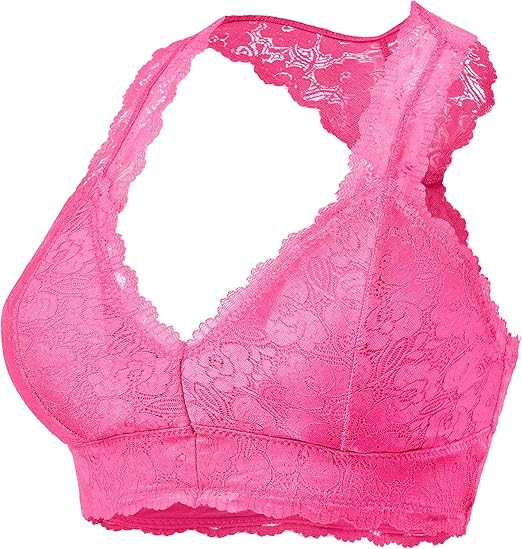 6324 Women's Sexy Racerback Lace Bralette Bustier Breathable Crop Top