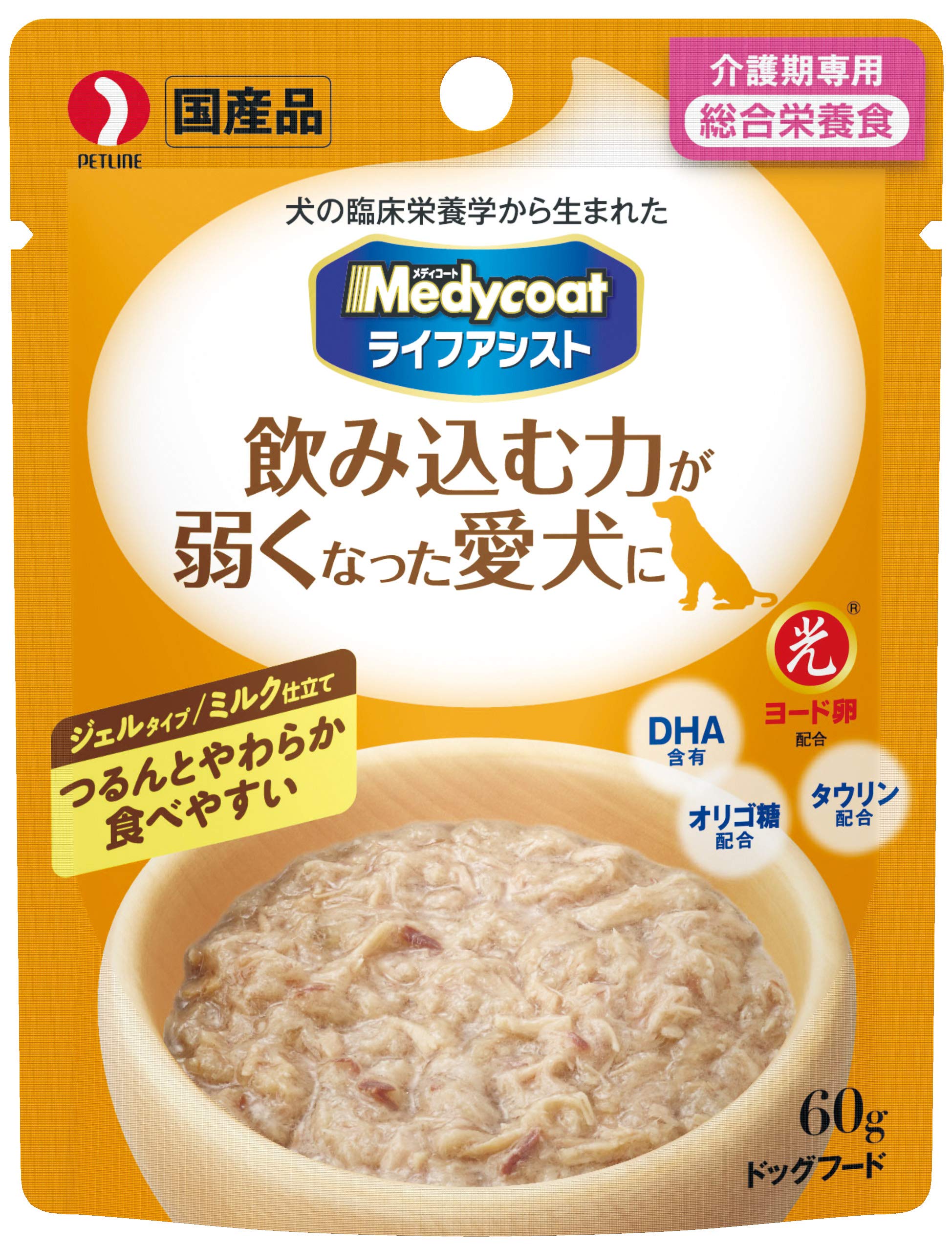 メディコート ライフアシスト ジェルタイプ ミルク仕立て【介護食/総合栄養食/国産】 60g×6個 (まとめ買い)商品画像