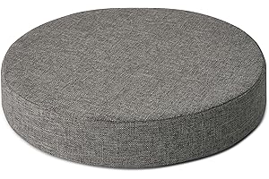 AddGrace 2.5" Thick Non Slip Round Chair Pad 1 Pack, 16" Round Chair Cushion with Machine-Washable Cover and Long Zipper, Sea