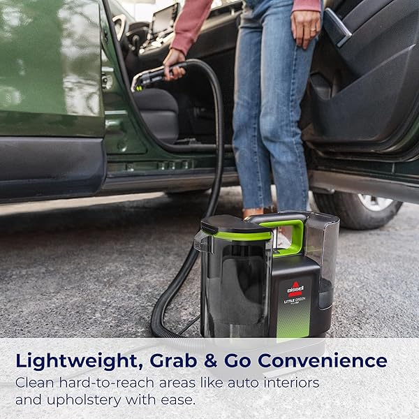 BISSELL® LITTLE GREEN® MAX PET PORTABLE CARPET AND UPHOLSTERY DEEP CLEANER, CAR/AUTO DETAILER, WITH SELF-CLEANING TOUGH STAIN TOOL AND PET HAIR REMOVAL TOOL (3860)