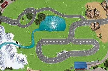 Stikkipix Eisenbahn Teppich Sm13 Hochwertige Spiel Matte Fur