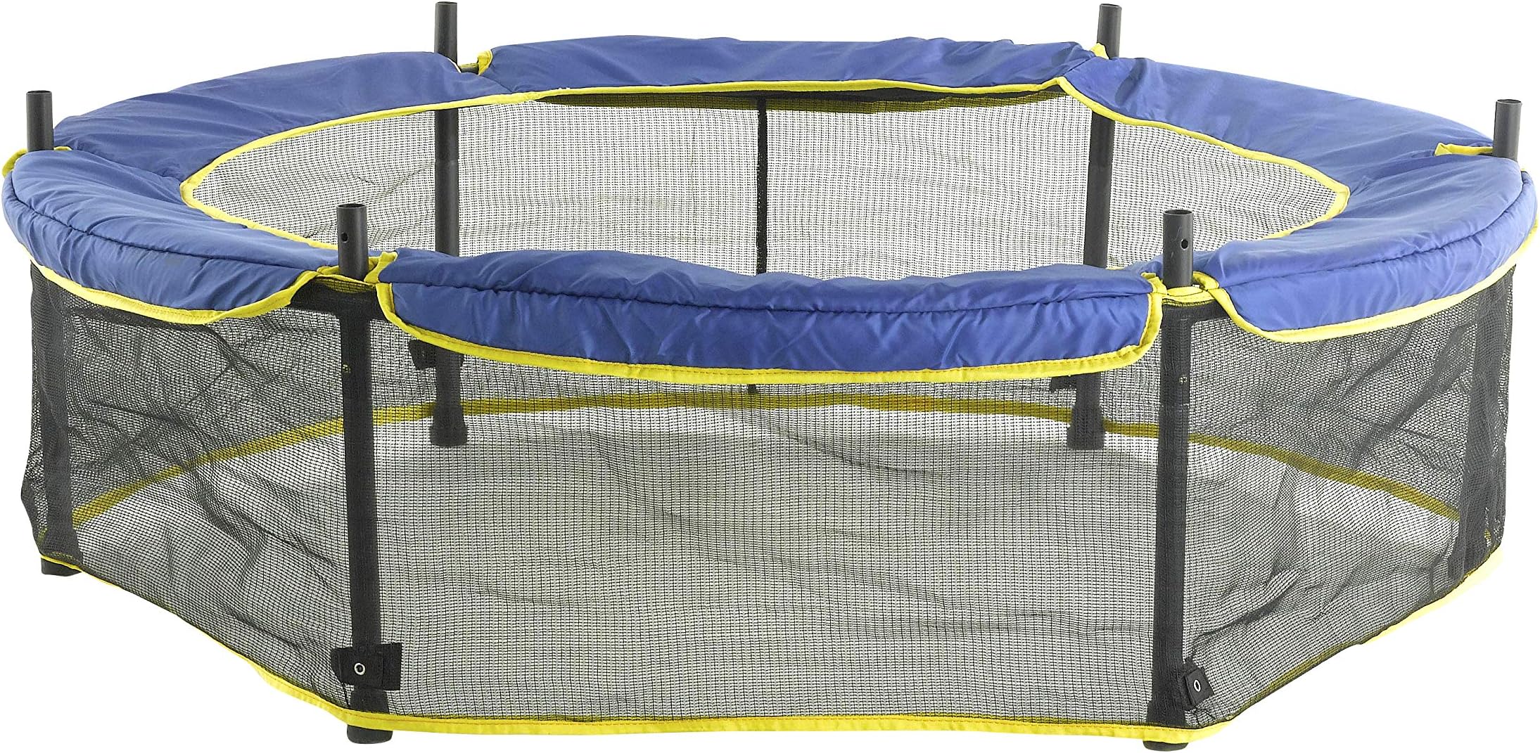 Outdoor Heights Trampoline for Kids, Outdoor or Indoor | with Upgraded Safety Net Enclosure, Vinyl Pad, and Skirt | Good Times and Great Fun Included | 55 Inch
