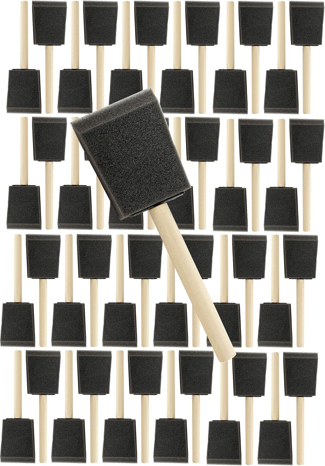 Pro Grade - Foam Brushes - 2 Inch - 48 Piece Poly Foam Brush Set: Home Improvement