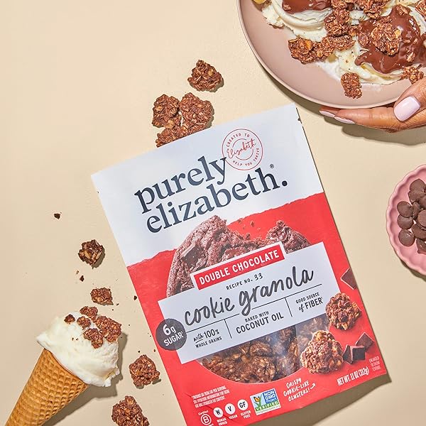 PURELY ELIZABETH, COOKIE GRANOLA DOUBLE CHOCOLATE, 11 OUNCE