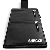 Shacke Hidden Travel 2 in 1 Belt Wallet Black Neck/Belt Hybrid Wallet w/RFID Blocker - Neck Pouch Passport Holder