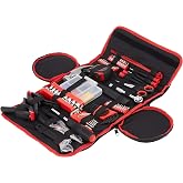 86-Piece Household Hand Tool Set with Roll-Up Bag – Tool Kit with Screwdrivers, Pliers, Wrenches, and More – Great for the Ho